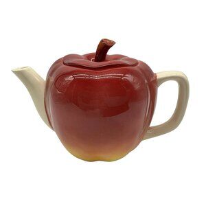 Otagiri Apple Ceramic Teapot, Vintage Made in Japan Collectible Drinkware
